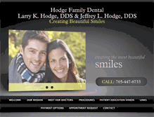 Tablet Screenshot of hodgefamilydental.com